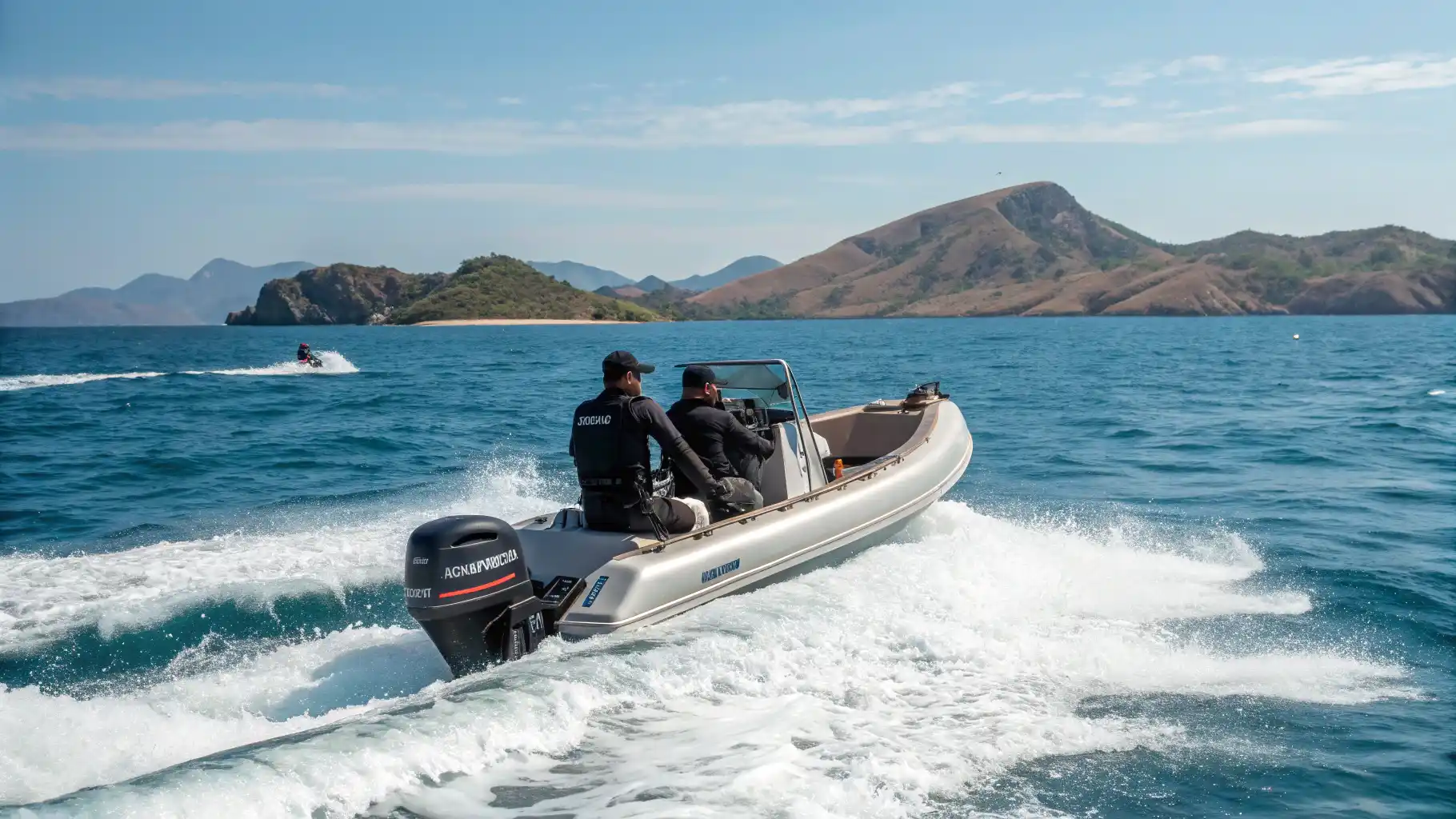Private Security Detail Accompanying client on speedboat to Komodo National Park