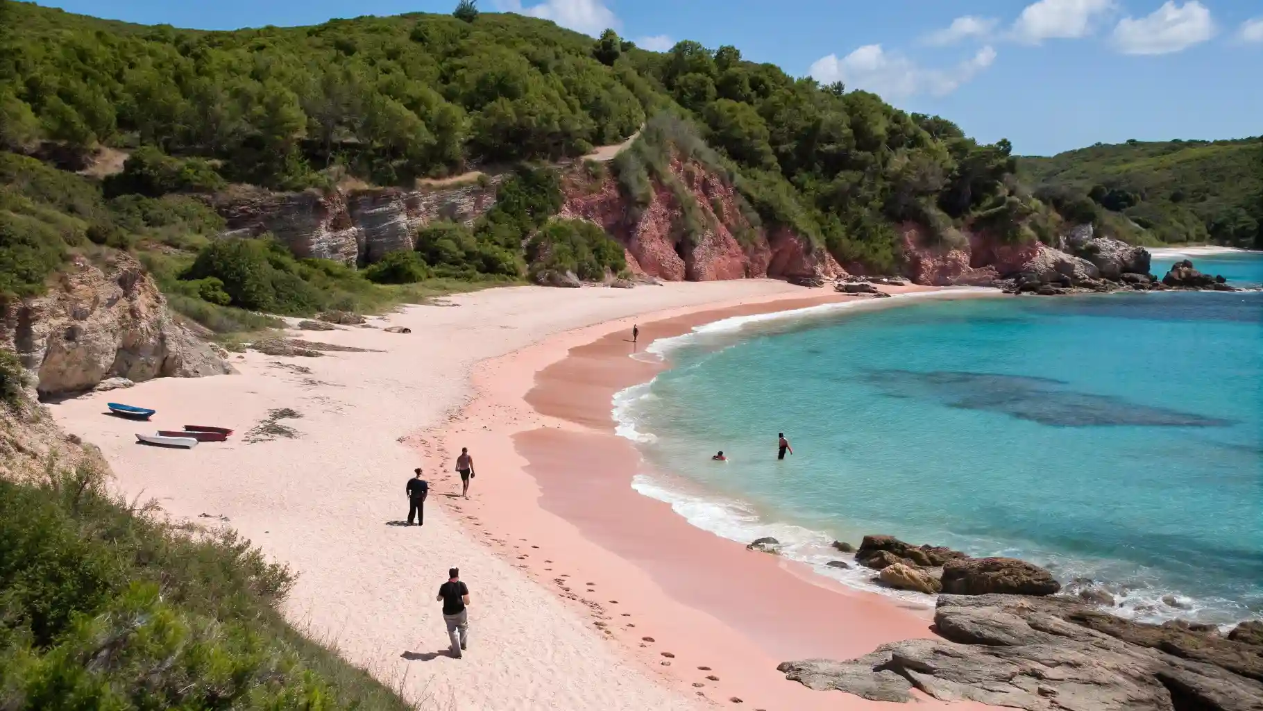 Security Pink Beach Coastline